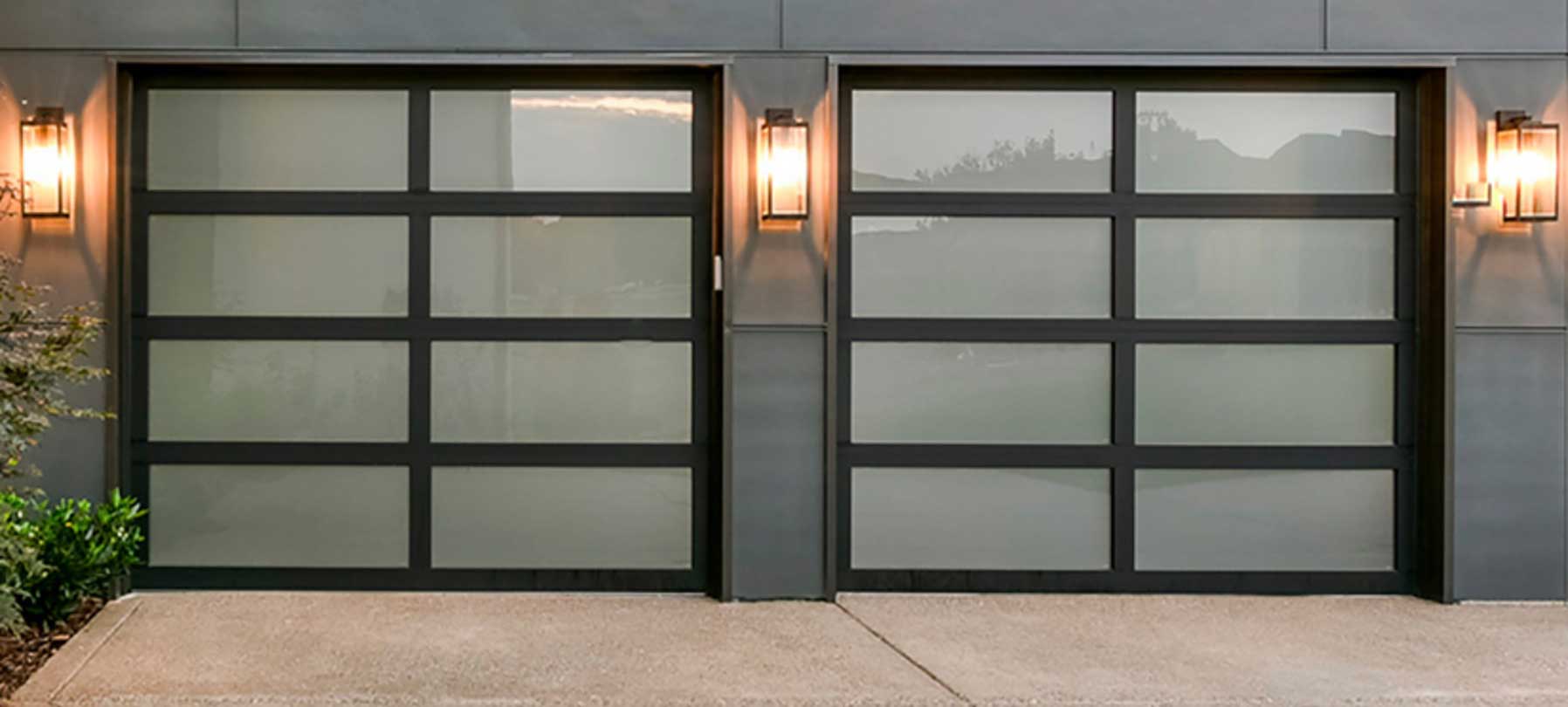 Two new garage doors installed by Garage Door Rescue.